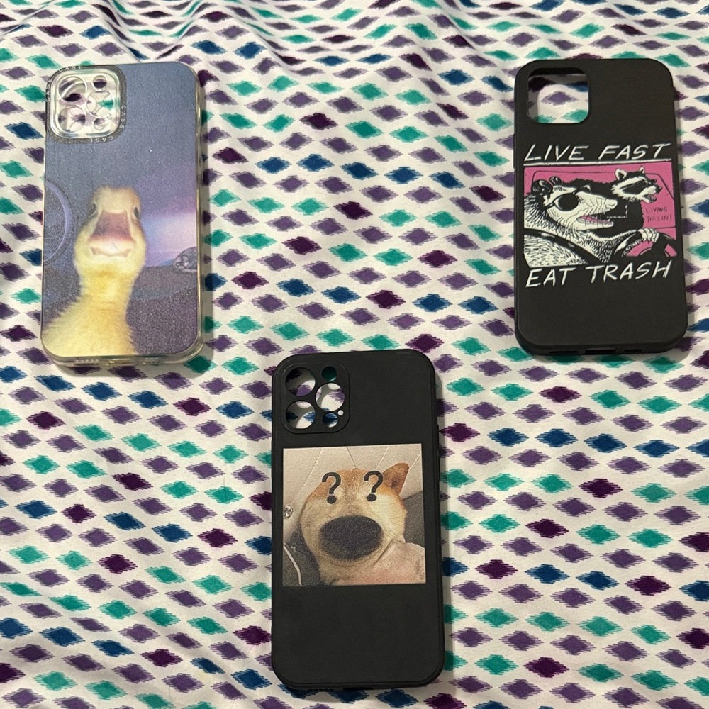 Funny iPhone 12 Pro Cases - Set of 3